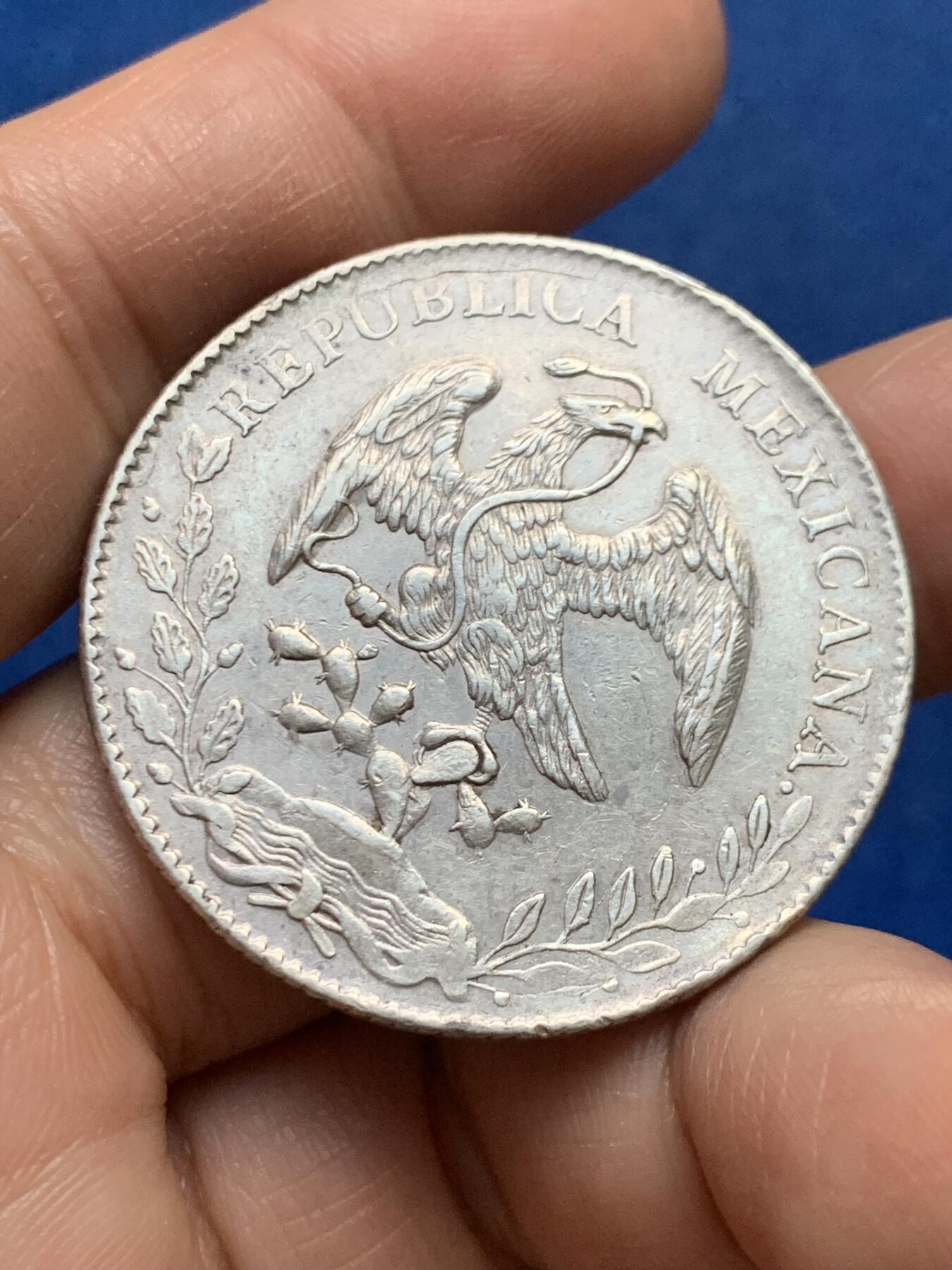 《竞宝斋》第447场 周日，周一，2场连拍 （全场包邮） 墨西哥 1894年ZS FZ 鹰洋 8瑞尔银币 带光好品