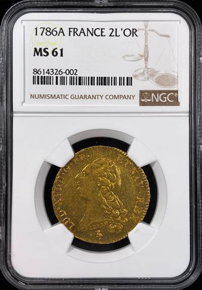 【雨安】【直播拍卖】【世界币章121期-评级币】2025-12-20 周六 19:30 保真 - [金币] France 法国 2路易金 1796年 路易十六  NGC-MS61 MS品相常难得
