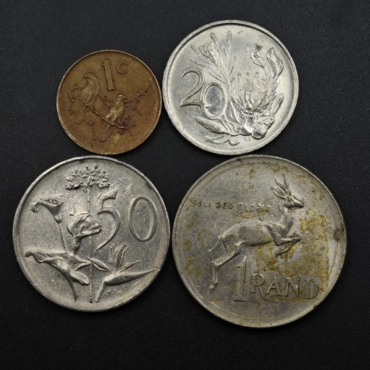 【淘币小摊】实时拍第八百二十七拍   散币场   满百包邮可预留二周 每周一统一发货   南非4枚