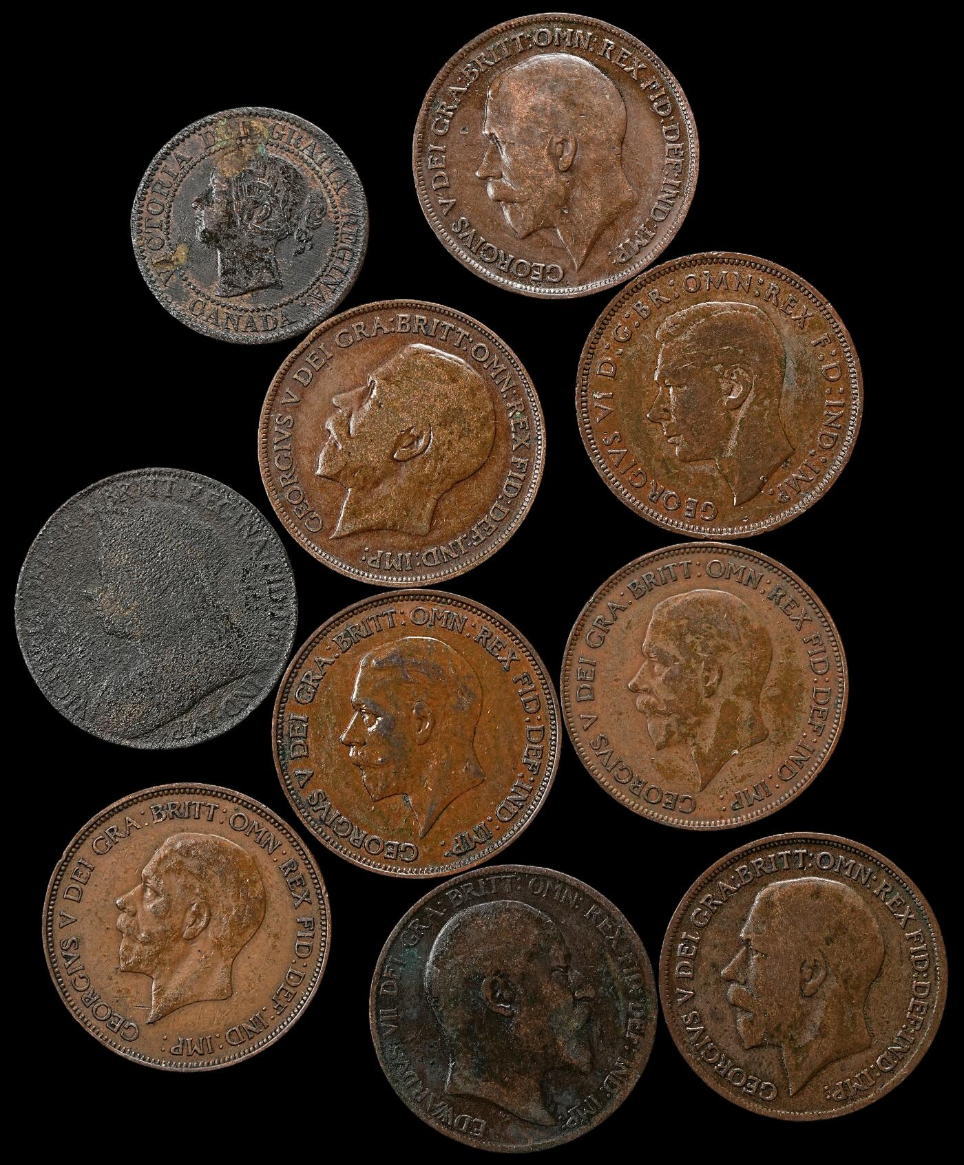 修遠堂世界钱币第九十七期 英系旧铜币一组