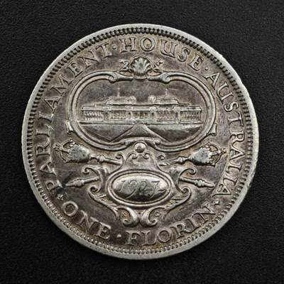 【淘币小摊】实时拍第八百二十七拍   散币场   满百包邮可预留二周 每周一统一发货   - 澳大利亚1927年乔治五世弗洛林银币