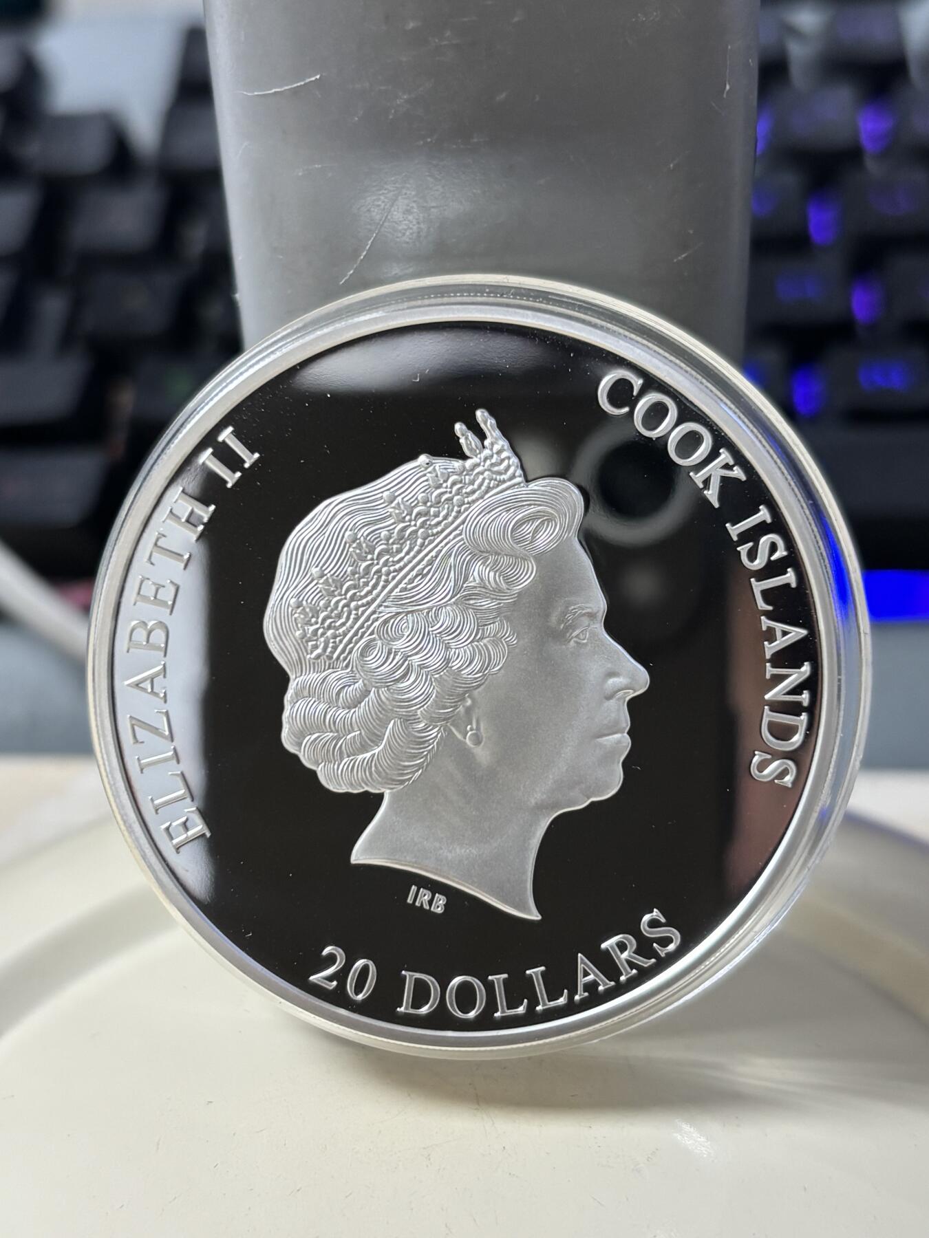 第186期拍卖 库克2021年信息大爆炸3盎司高浮雕精制纪念银币，999银，发行量999枚