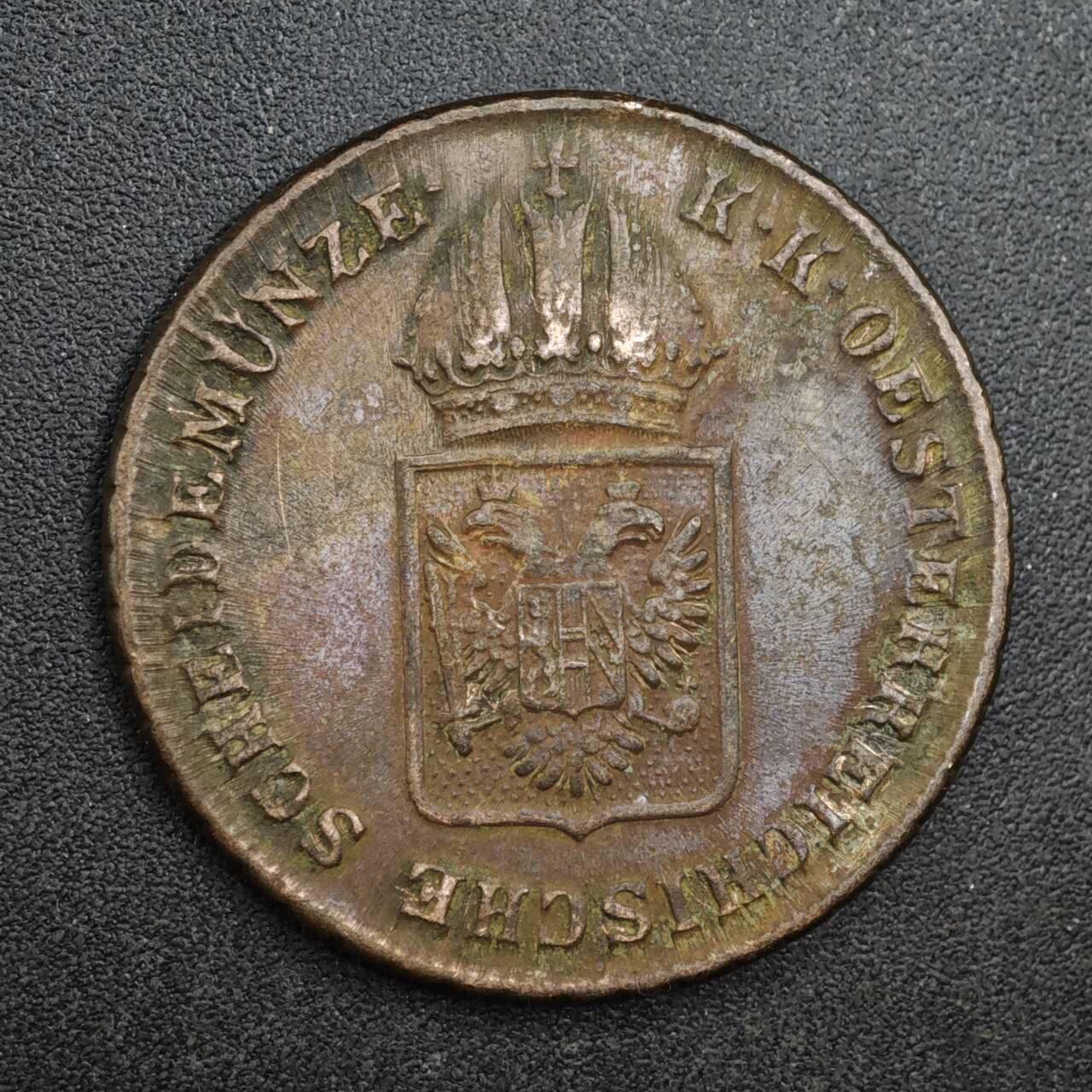 【淘币小摊】实时拍第八百二十七拍   散币场   满百包邮可预留二周 每周一统一发货   奥地利1816年1克鲁泽铜币