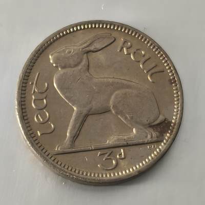 Krab外币市集Vol.26 - 爱尔兰1968年3便士