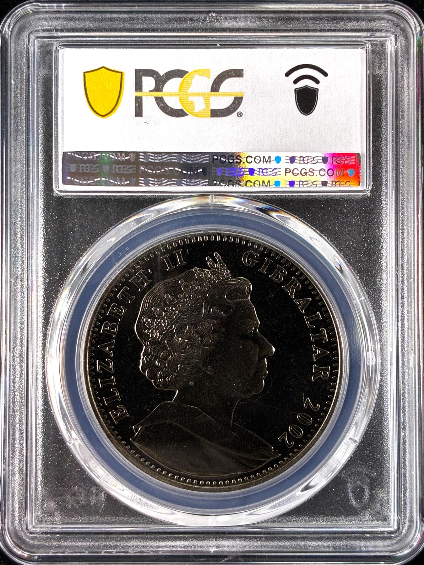 【雨安】【直播拍卖】【世界币章121期-评级币】2025-12-20 周六 19:30 保真 [评级现代] Gibraltar 直布罗陀 1克朗 2002年 威廉受洗  PCGS-MS67