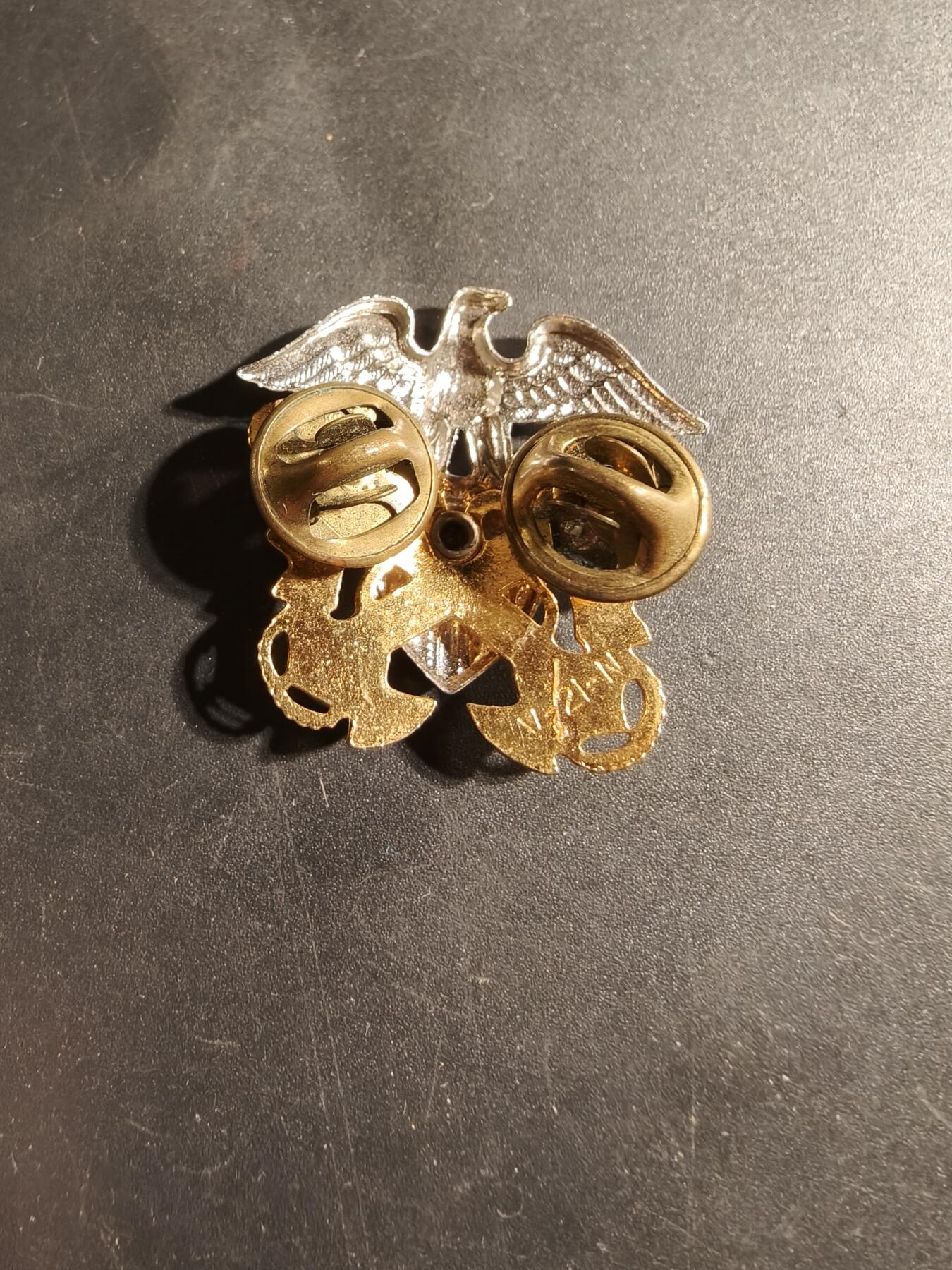 老王徽章第169期 美国海军船帽帽徽     带厂标