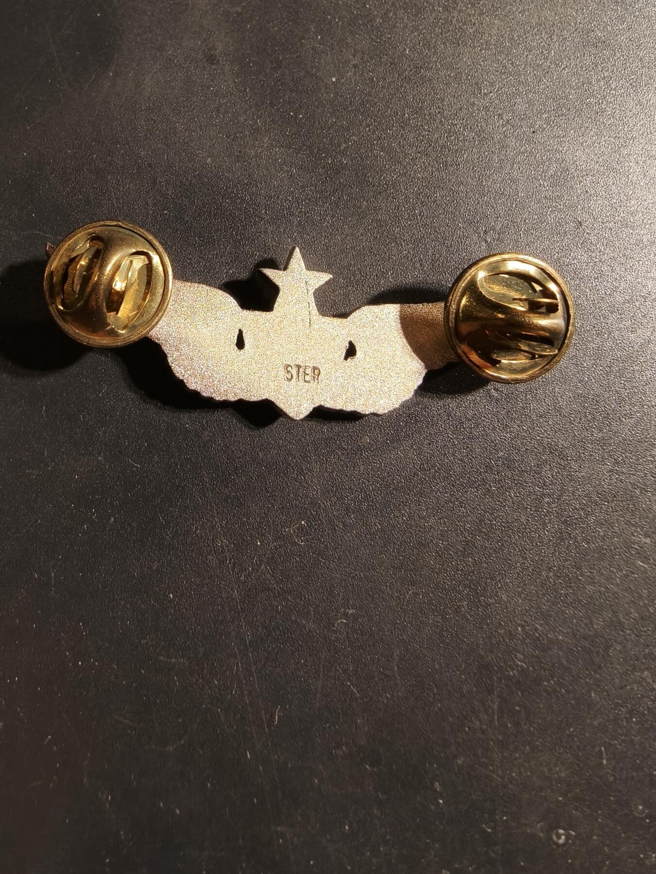 老王徽章第169期 美国空军军医中级技能章    925银    2英寸