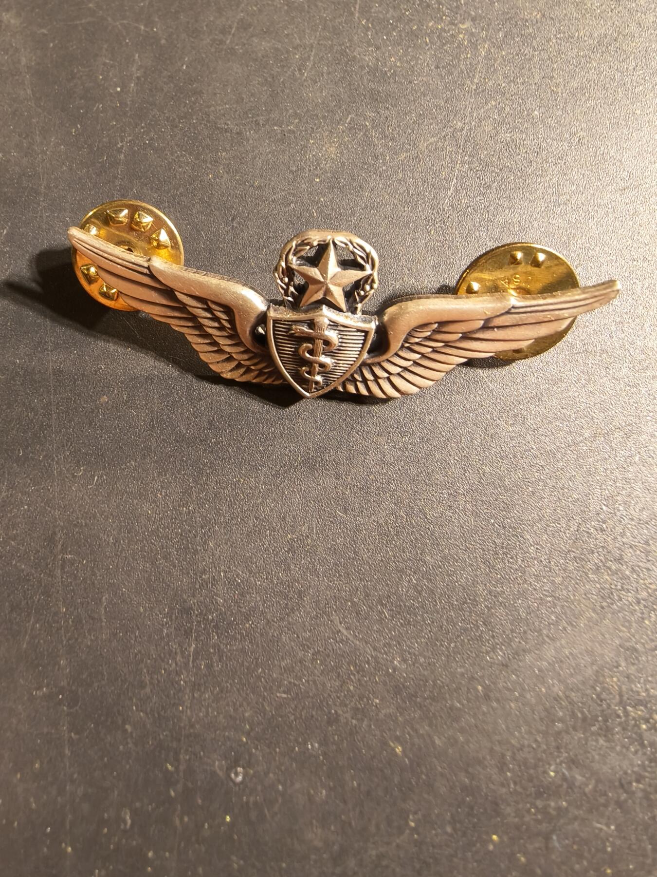 老王徽章第169期 美国空军军医高级技能章    925银    2英寸