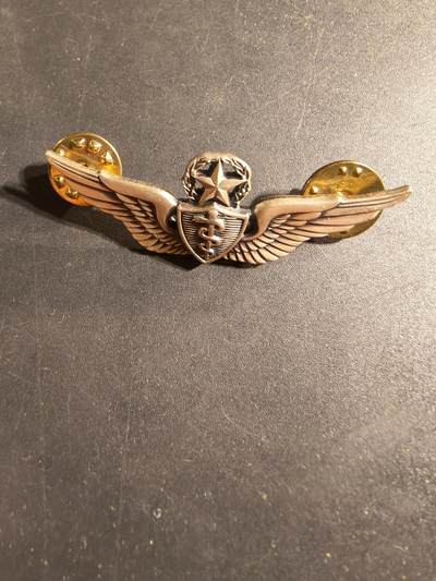 老王徽章第169期 - 美国空军军医高级技能章    925银    2英寸