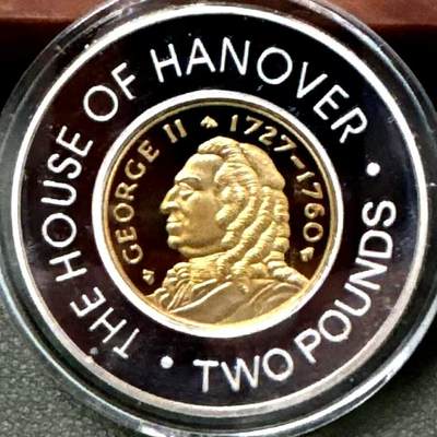 长老汇蛇年精选第八十一场拍卖 - 根西2006年精制母子币，英国王世系列乔治二世，内币为铜镍币 外币为银币，发行量稀少