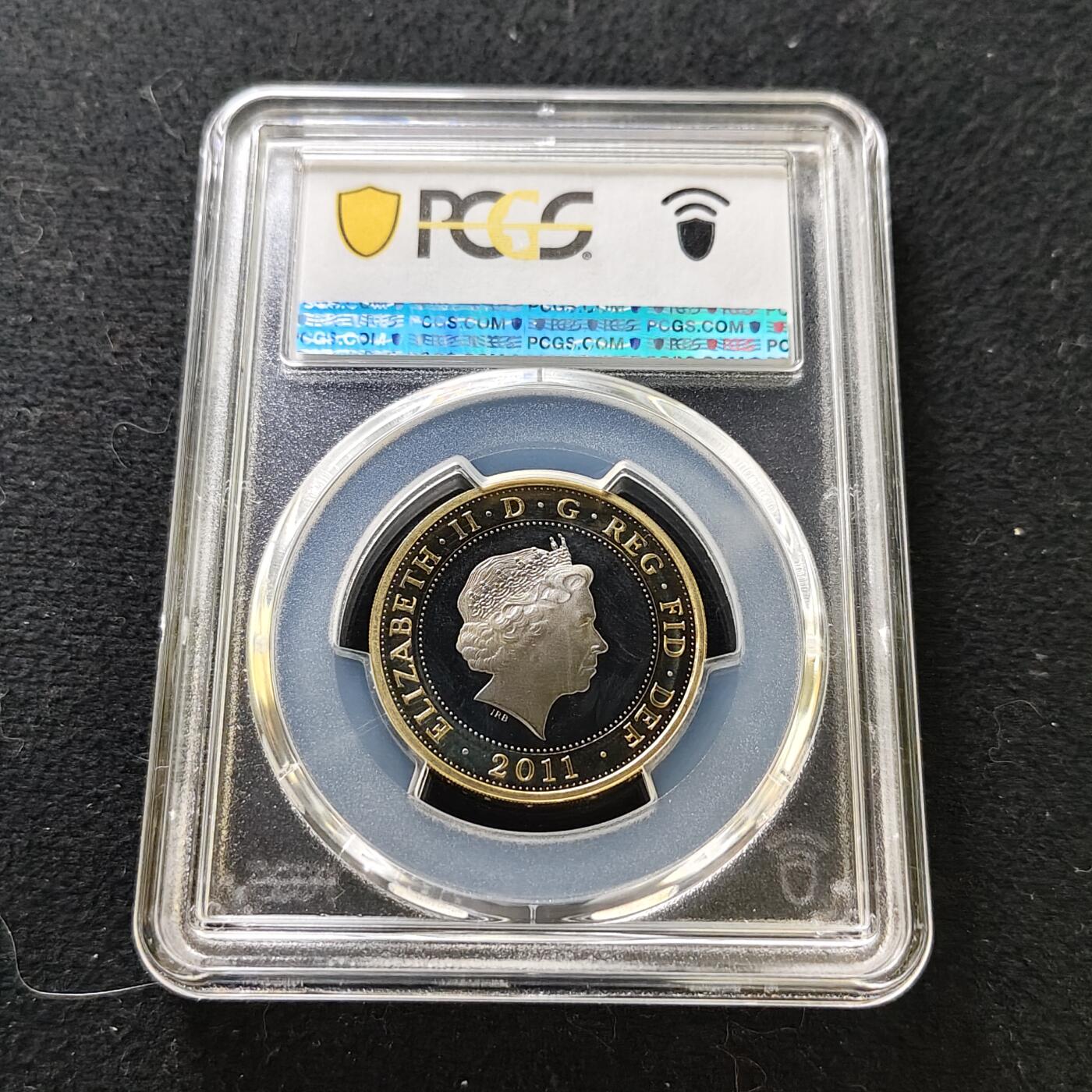 【全场包邮】纯粹捡漏拍487场（免费代拍第24场） 【收藏级】英国2011年2镑玛丽玫瑰号500周年精制镀金纪念银币-PCGS PR67 DCAM（更高分仅2枚）