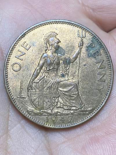 2025年第一百三十六场(总第一百六十二场）外国好品纸夹散币场(免佣金) - 英国🇬🇧1947年1便士(乔治六世第一版)
