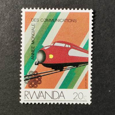 ↓君缘收藏680期☞钱币邮品↓无佣金、可寄存、满30元包邮  - 卢旺达邮票，1984年世界通信年·交通与通信联动邮票