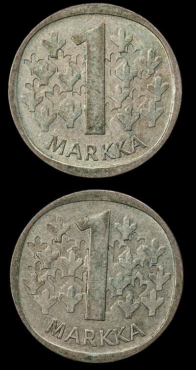 修遠堂世界钱币第九十七期 - 芬兰1马克银币两枚 总重12.77g 含银35%