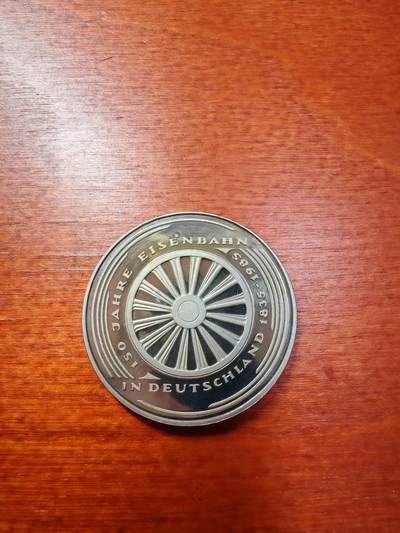 长老汇蛇年精选第八十一场拍卖 - 1985西德铁路150周年5马克精制镍镀铜镍币