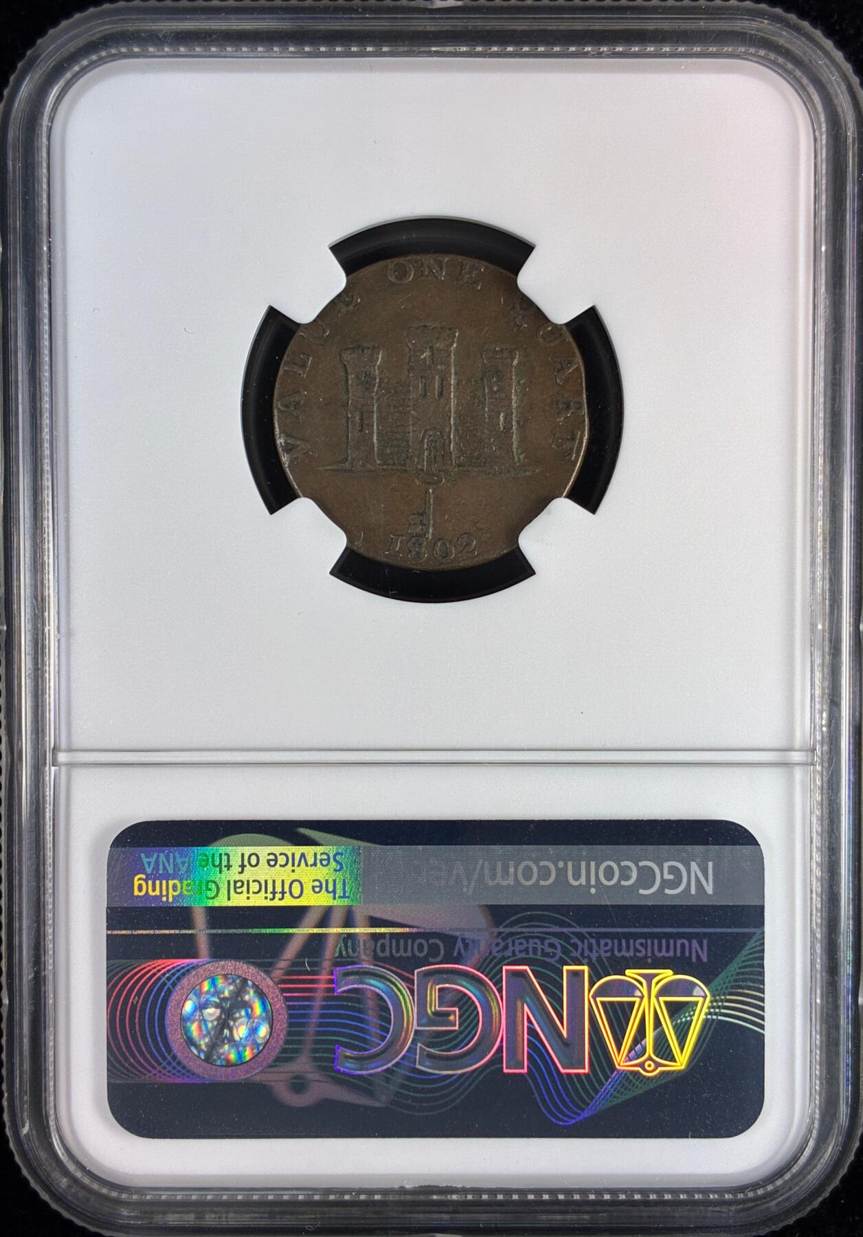 【雨安】【直播拍卖】【世界币章121期-评级币】2025-12-20 周六 19:30 保真 [评级欧洲] Gibraltar 直布罗陀 Quart 1802年  NGC-XF