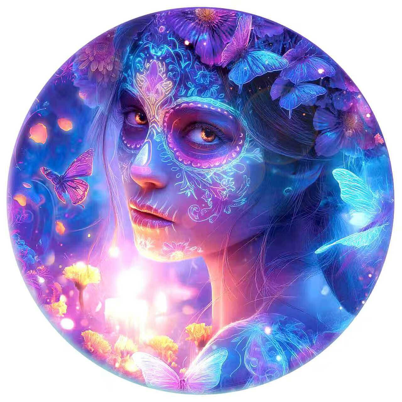 利比里亚2026年梦幻世界系列4亡灵节女神1盎司超大尺寸120毫米双面彩色纪念银币