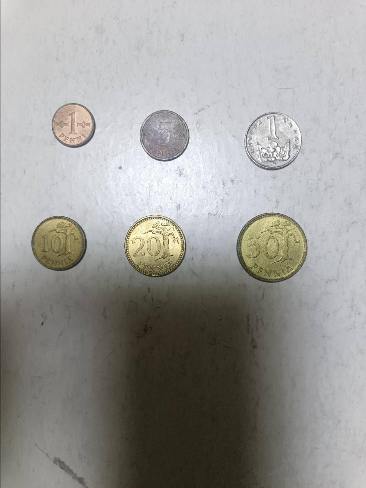 【20251216】非全新纸币和硬币第314场 欧洲国家6枚硬币不同版本