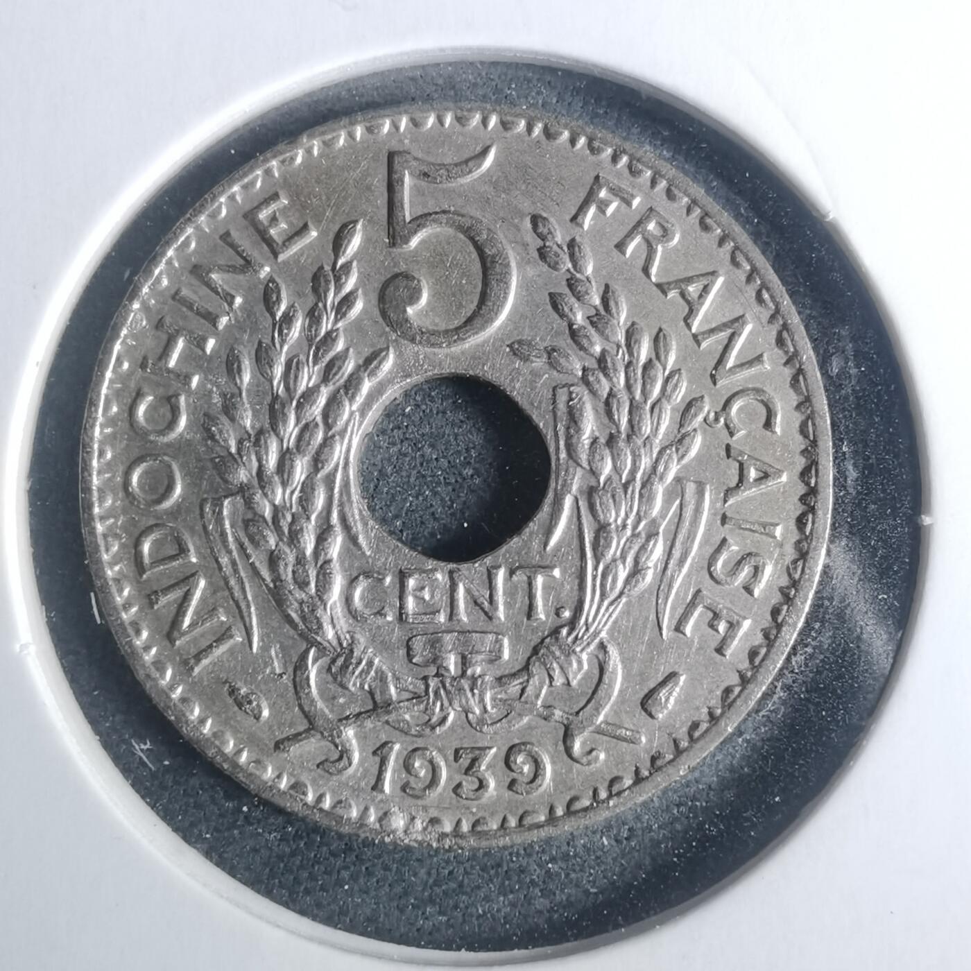 沼泽如烟--第931场 法属印度支那1939年五分