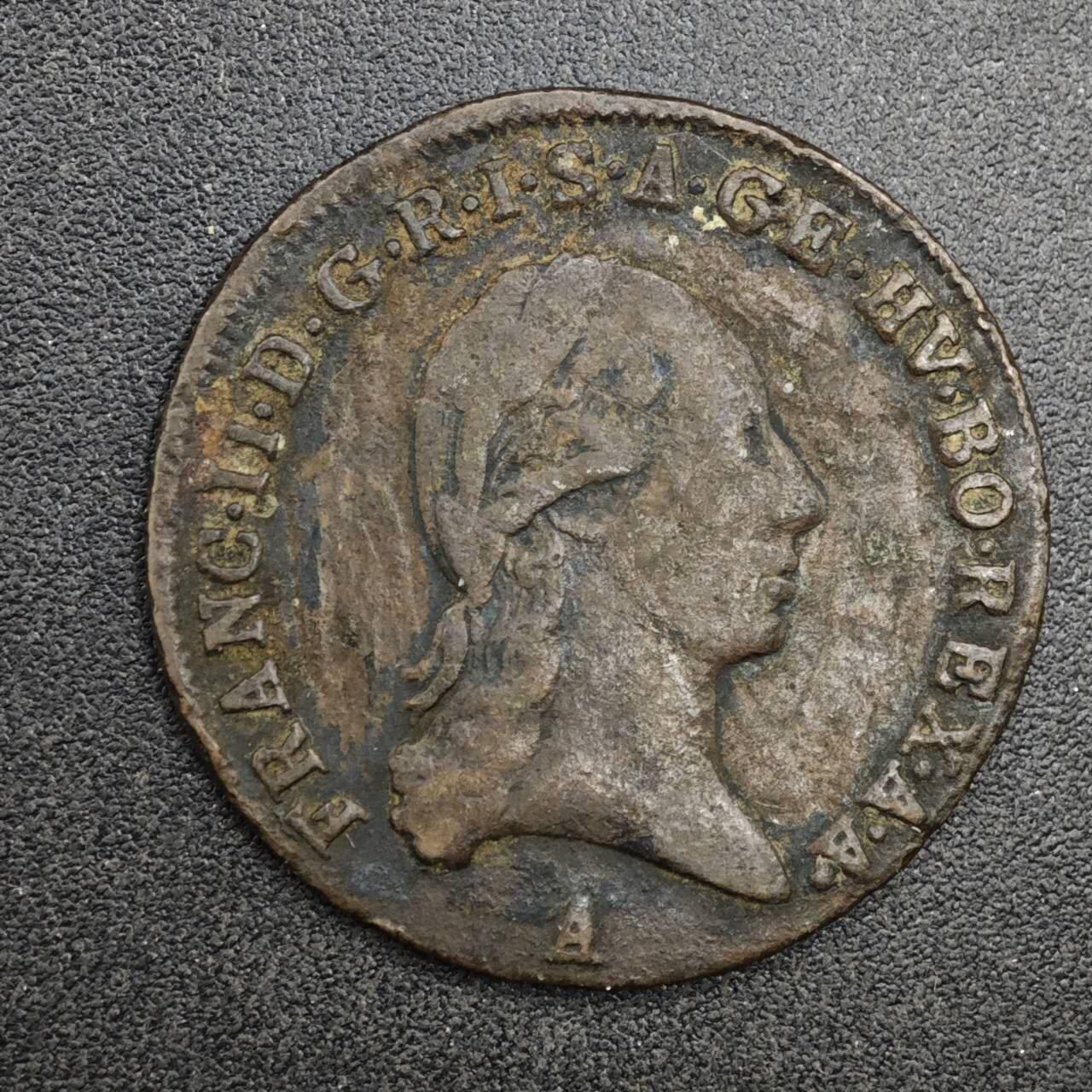 【淘币小摊】实时拍第八百二十七拍   散币场   满百包邮可预留二周 每周一统一发货   奥地利1800年1克鲁泽铜币