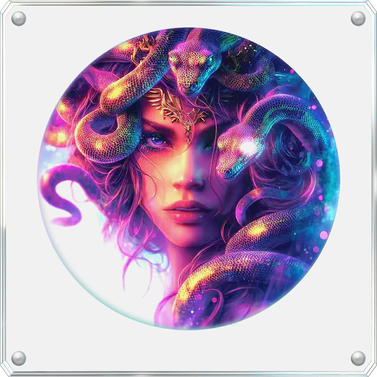 【期货】利比里亚2026年梦幻世界3美杜莎1盎司大尺寸双面彩银币