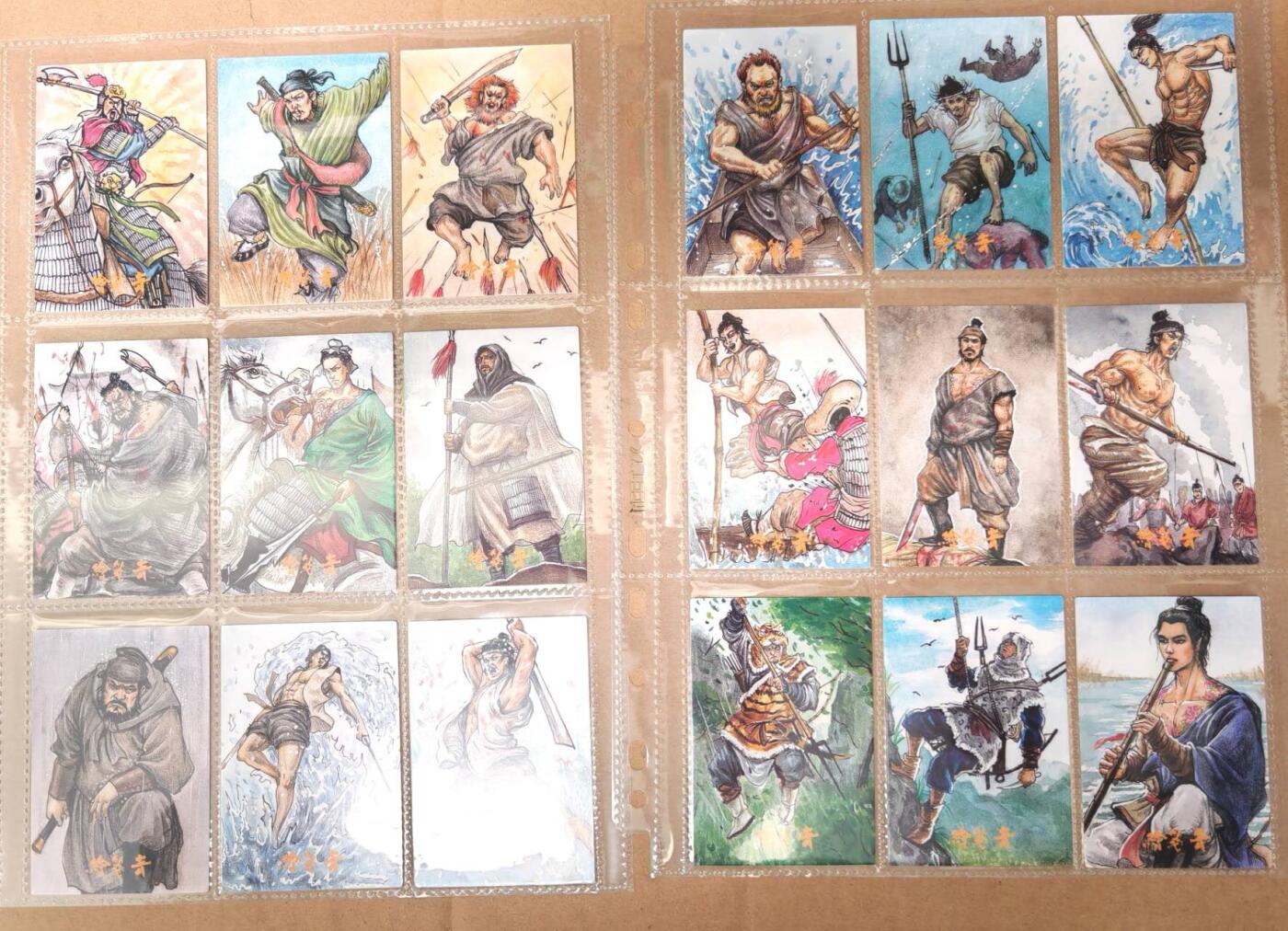 趣卡卡拍No.21期（无佣金免手续费，分享成交有奖） 【手绘普卡】青笺绘 手绘水浒传 手绘复刻普卡1套108张