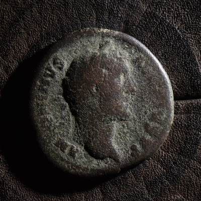 【良泉】【元旦直播场】1月1日晚19.30点开拍！208组西方古代钱币、日本朝鲜花钱 - 公元140-144年【古罗马】五贤帝-安东尼·庇护，幸福女神-福尔图娜，阿斯铜币，9.98克