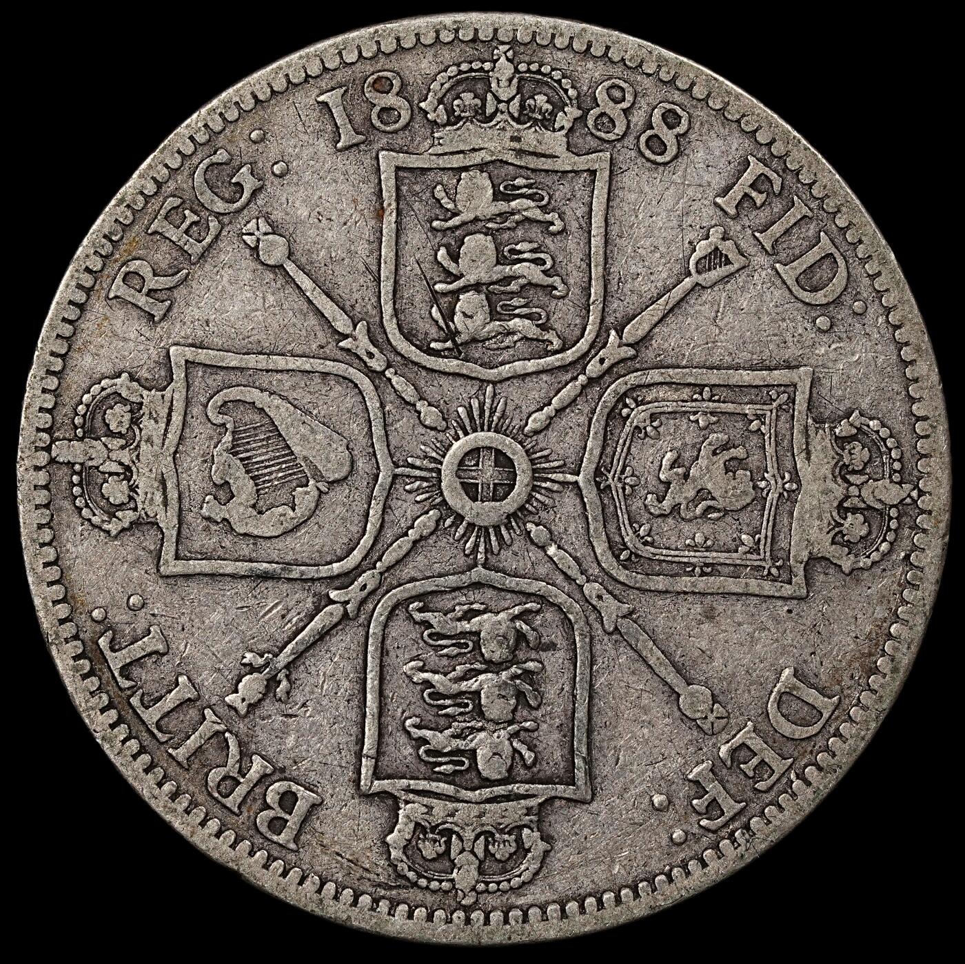 修遠堂世界钱币第九十七期 1888年英国1弗罗林银币 重11g，925银