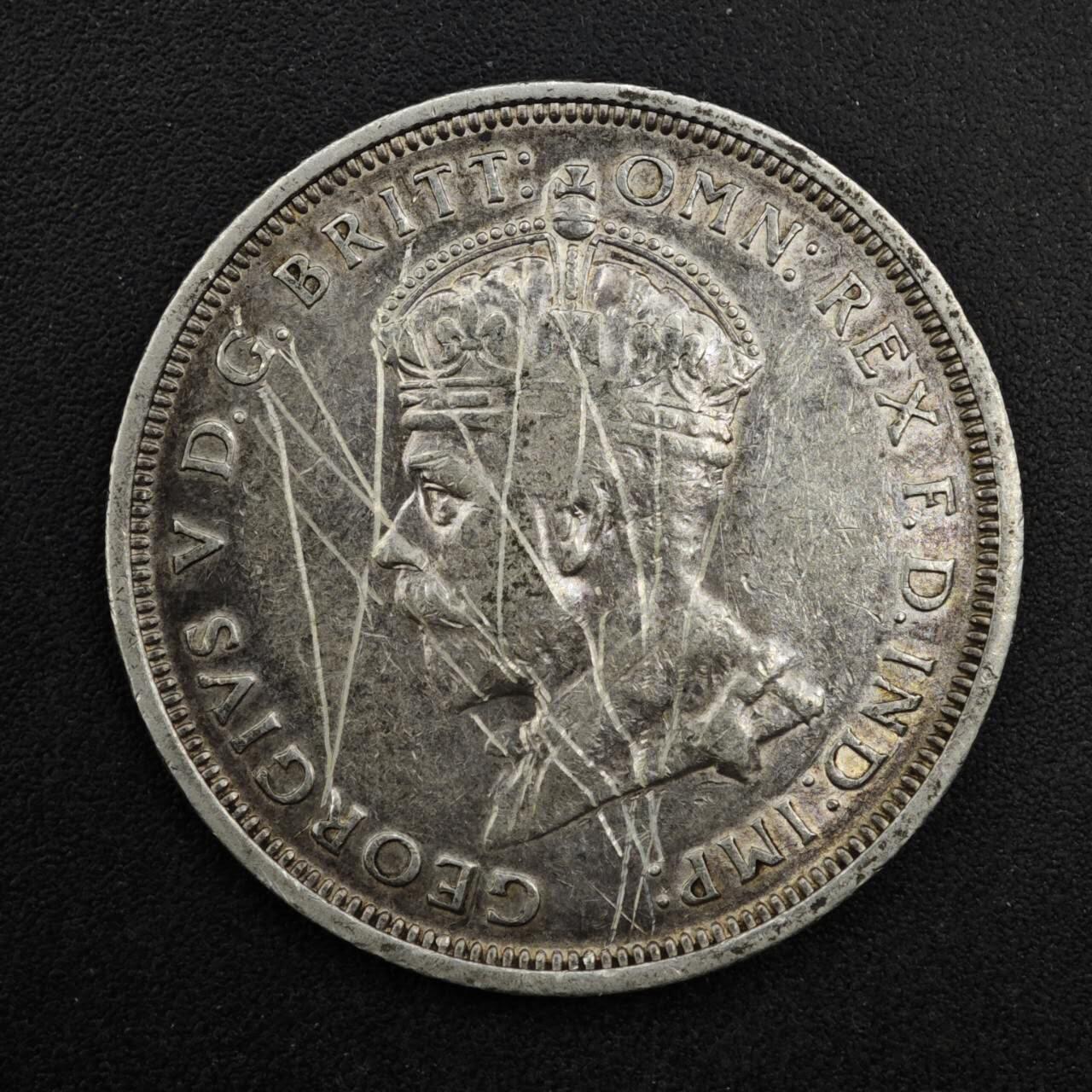 【淘币小摊】实时拍第八百二十七拍   散币场   满百包邮可预留二周 每周一统一发货   澳大利亚1927年乔治五世弗洛林银币