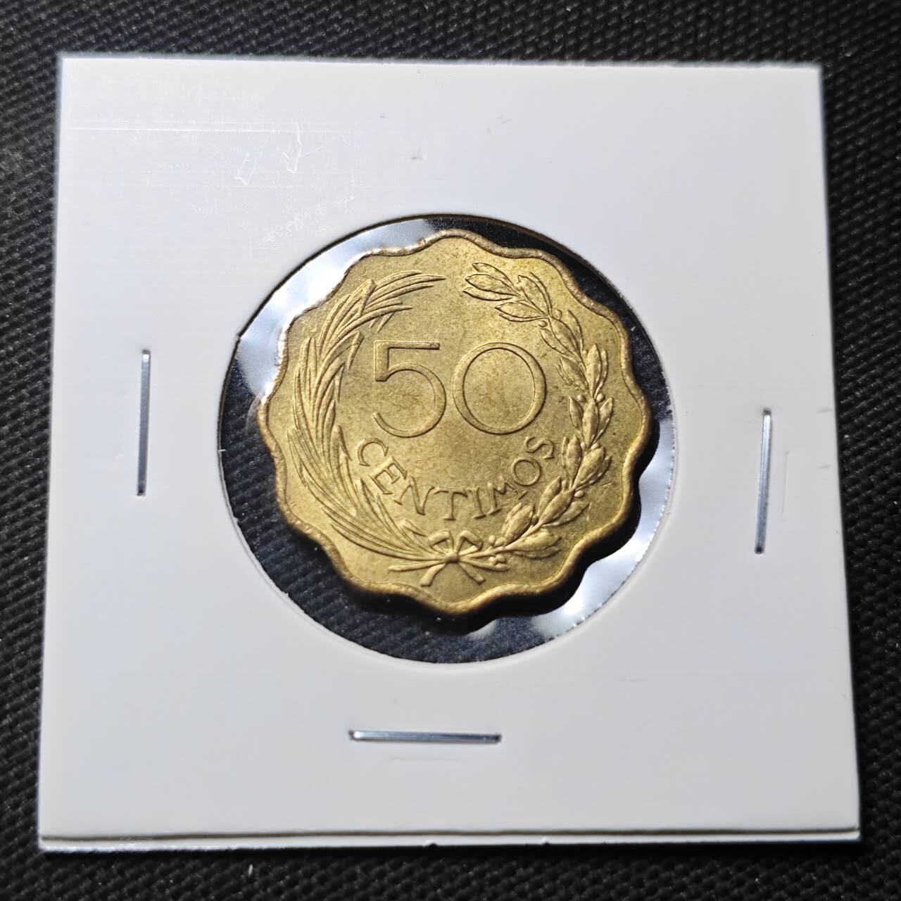 KK钱币收藏小铺 第379期  2月预留时间 周末发货 1953 巴拉圭50分