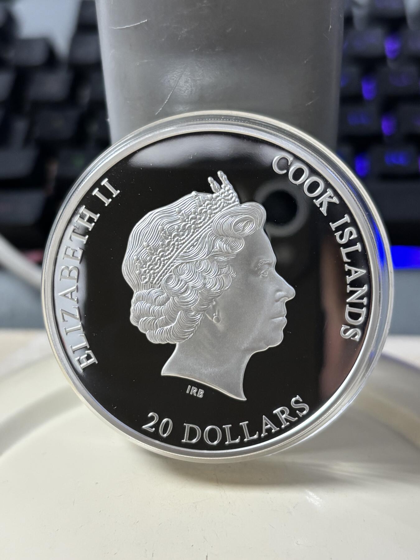 第186期拍卖 库克2021年信息大爆炸3盎司高浮雕精制纪念银币，999银，发行量999枚