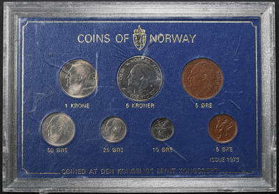修遠堂世界钱币第九十七期 - 1973年挪威套币 BU品