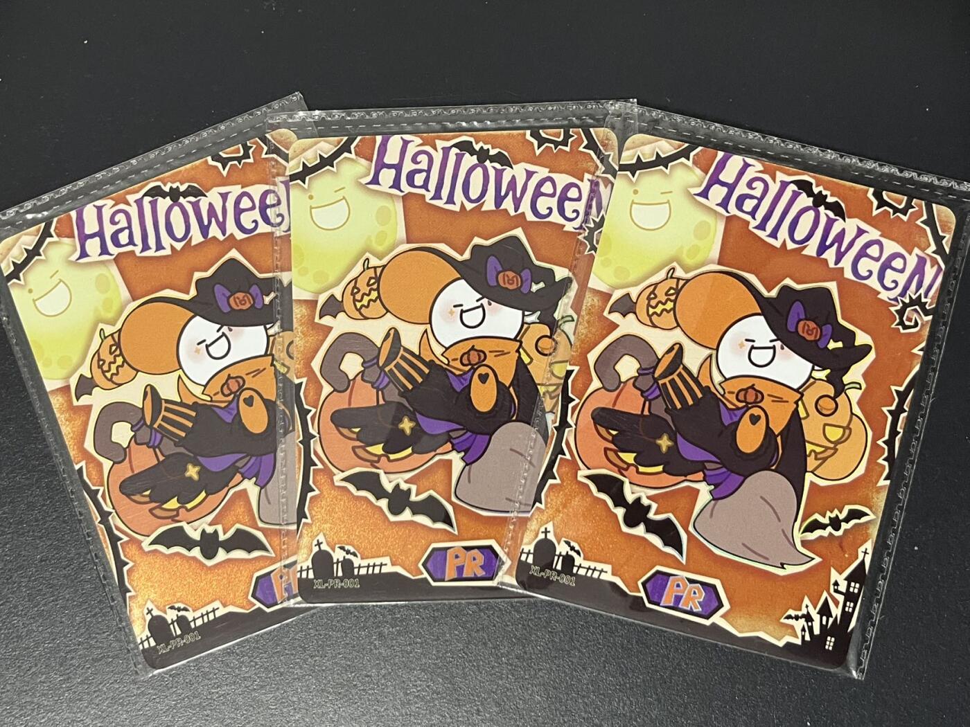 卡牌杂货铺专场拍卖第三场 1月1日周四晚21:00结拍 【原膜】卡游 小蓝和他的朋友们 PR卡 万圣节x3 XL-PR-001