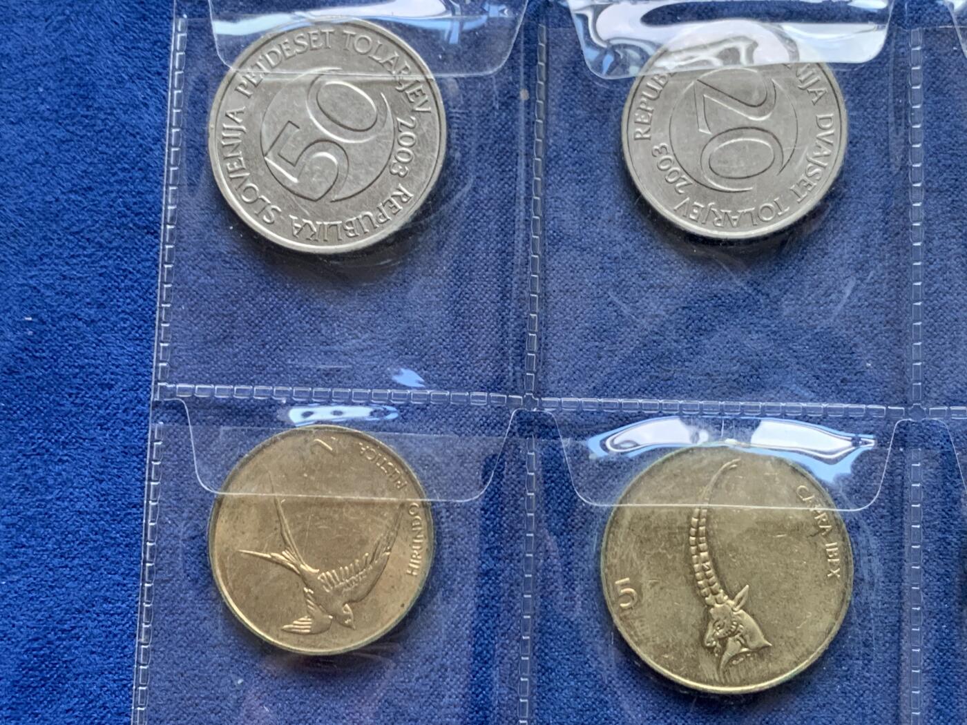 《竞宝斋》第447场 周日，周一，2场连拍 （全场包邮） 九枚一组 斯洛文尼亚钱币