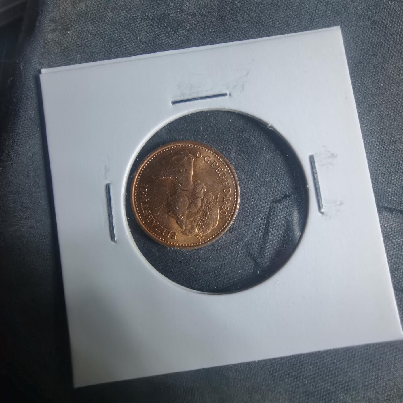 沼泽如烟--第931场 英国1980年半便士