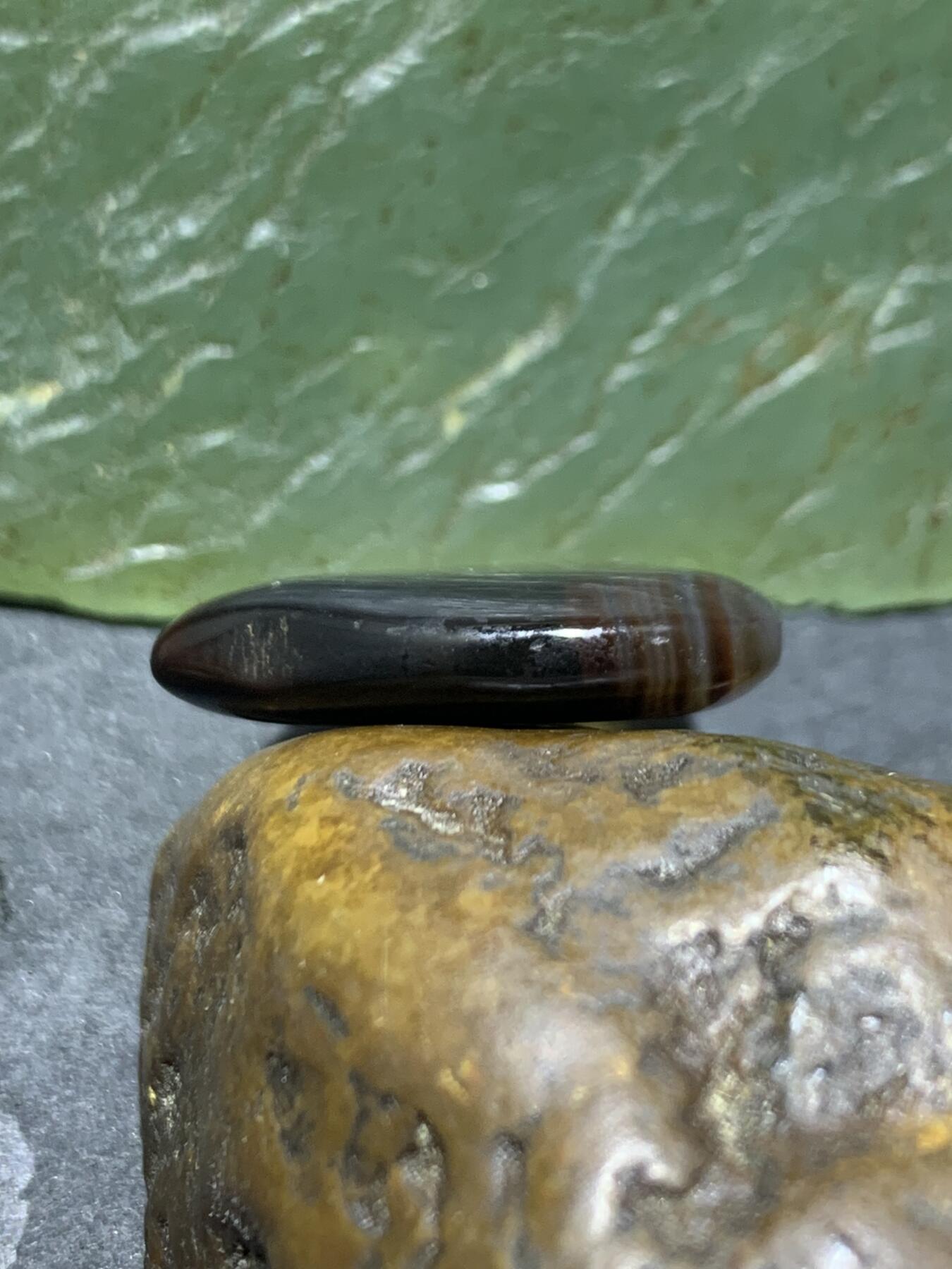 高玉化巴西玛瑙爱心形通货吊坠！