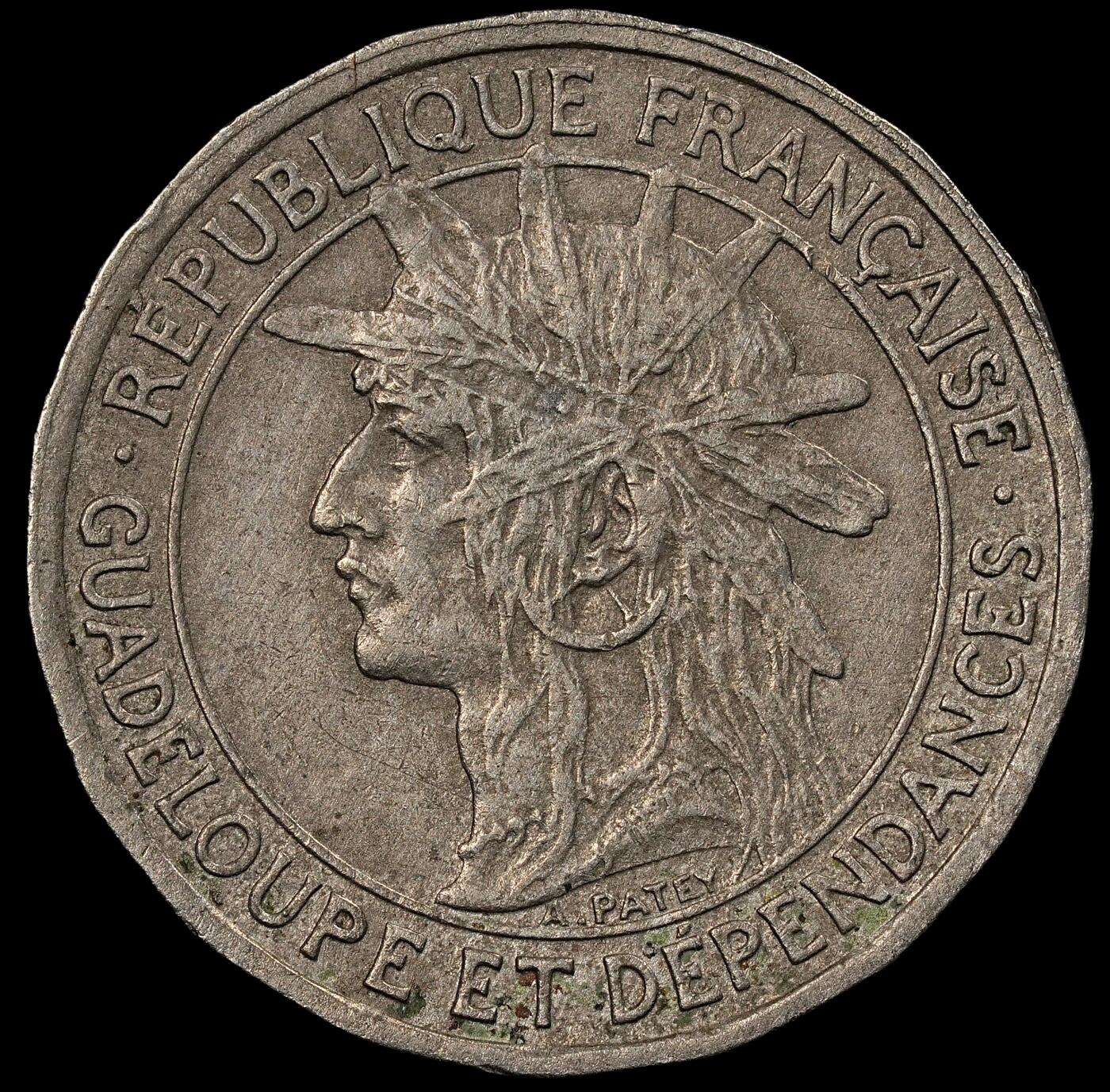 修遠堂世界钱币第九十七期 1921年法属瓜德罗普岛50分