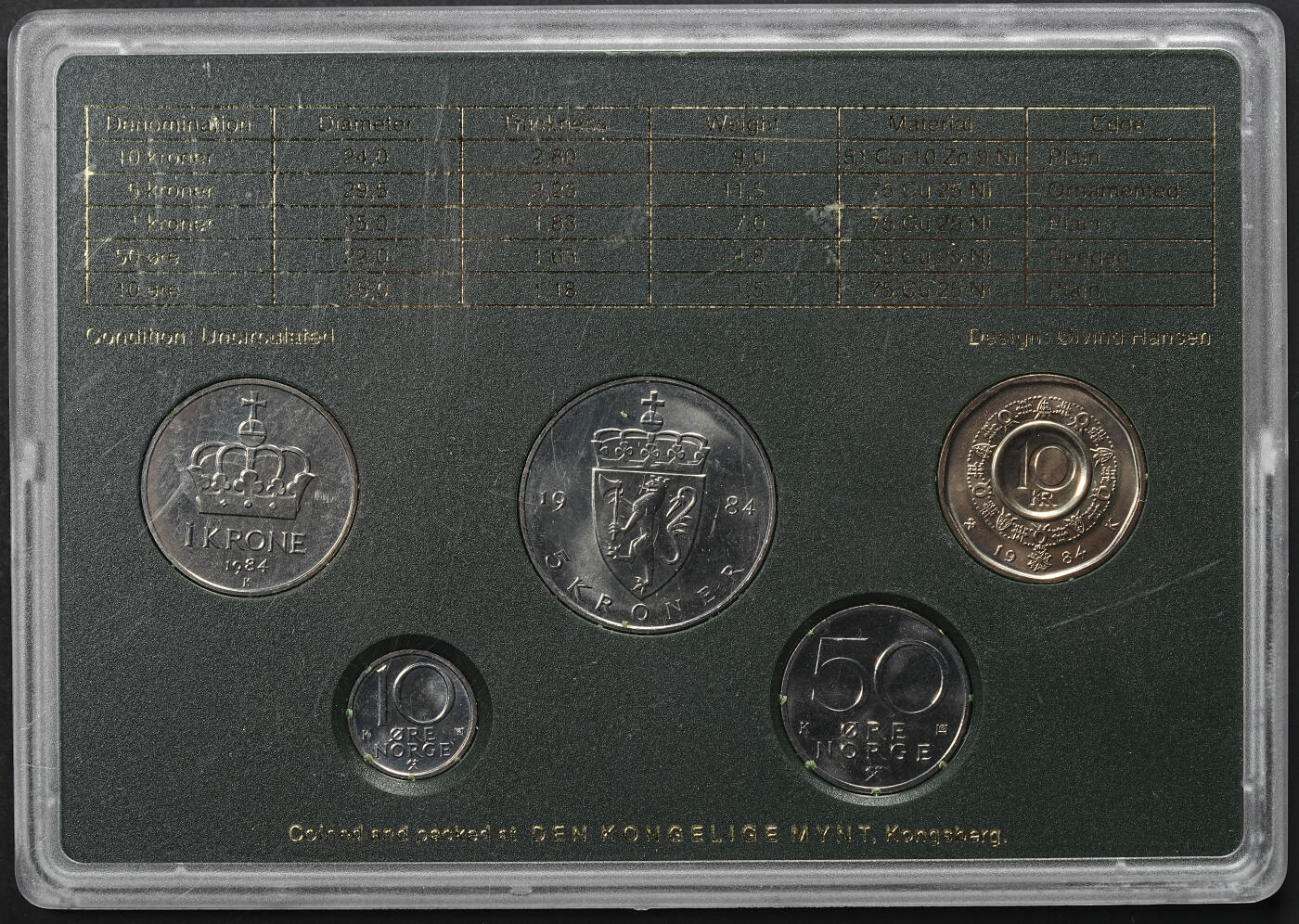 修遠堂世界钱币第九十七期 1984年挪威套币 BU品