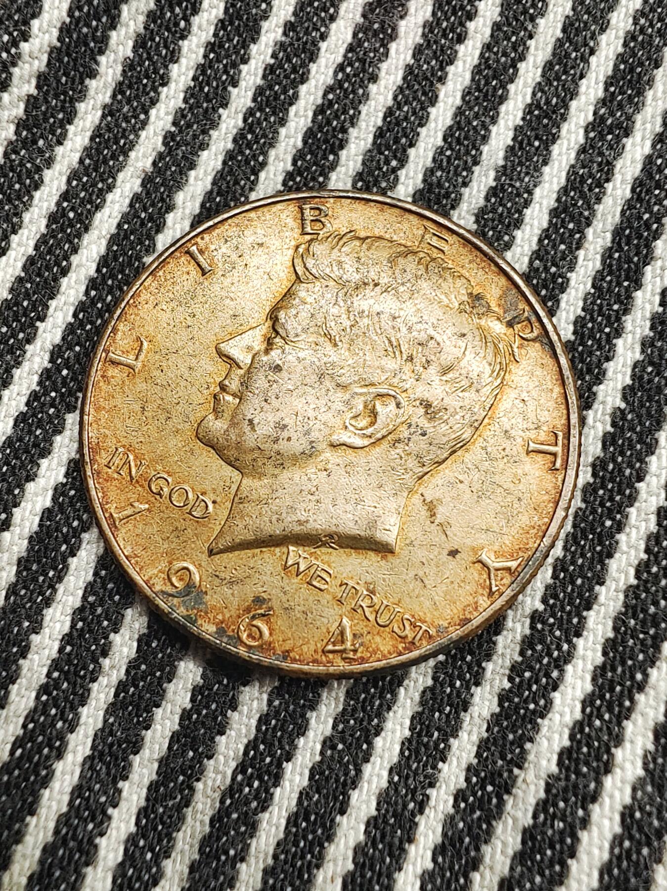 美国1964年肯尼迪50美分鹰徽银币分币 硬币 收藏