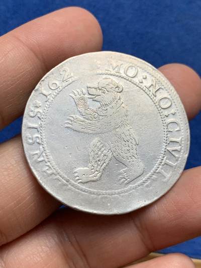 《竞宝斋》第447场 周日，周一，2场连拍 （全场包邮） - 瑞士圣加仑162X熊1泰勒银币，具体年份不清，未入盒，细节见图。