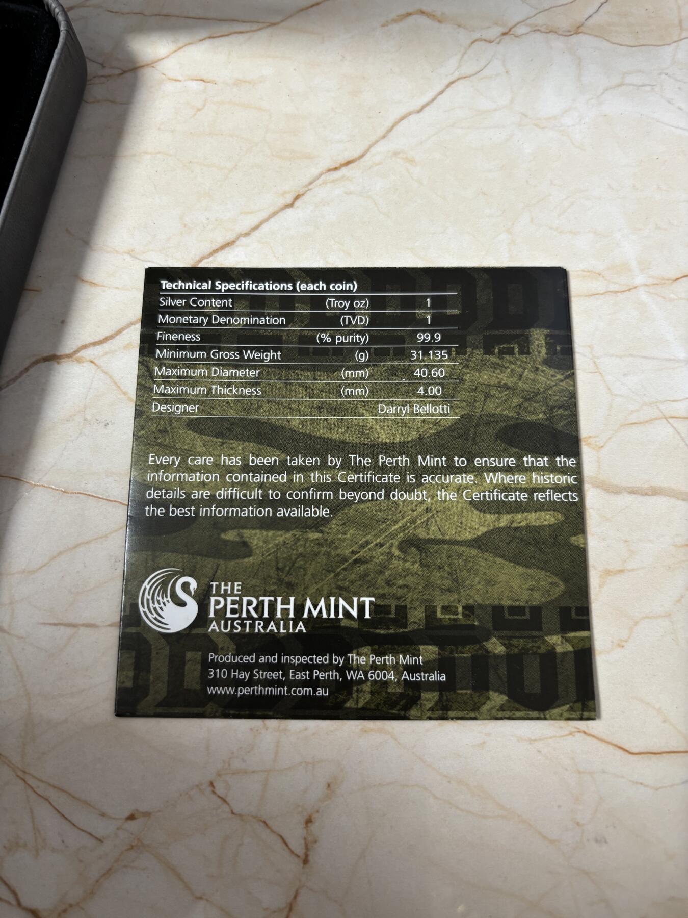 第186期拍卖 图瓦卢2010年二战主战坦克1盎司彩色纪念银币5枚套，999银，1盎司*5，发行1500套