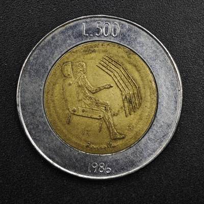 【淘币小摊】实时拍第八百二十七拍   散币场   满百包邮可预留二周 每周一统一发货   - 圣马力诺1986年500里拉