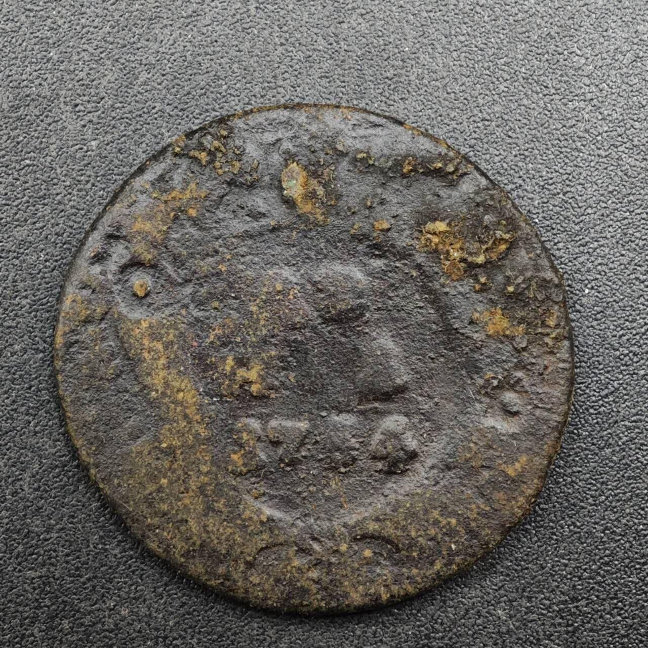 【淘币小摊】实时拍第八百二十七拍   散币场   满百包邮可预留二周 每周一统一发货   沙俄1744年1/2戈比双头鹰铜币