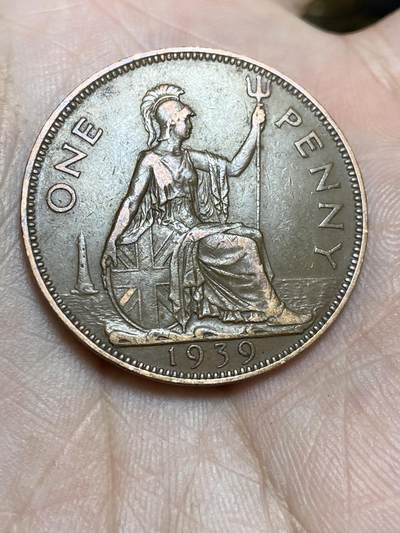 2025年第一百三十六场(总第一百六十二场）外国好品纸夹散币场(免佣金) - 英国🇬🇧1939年1便士(乔治六世第一版)