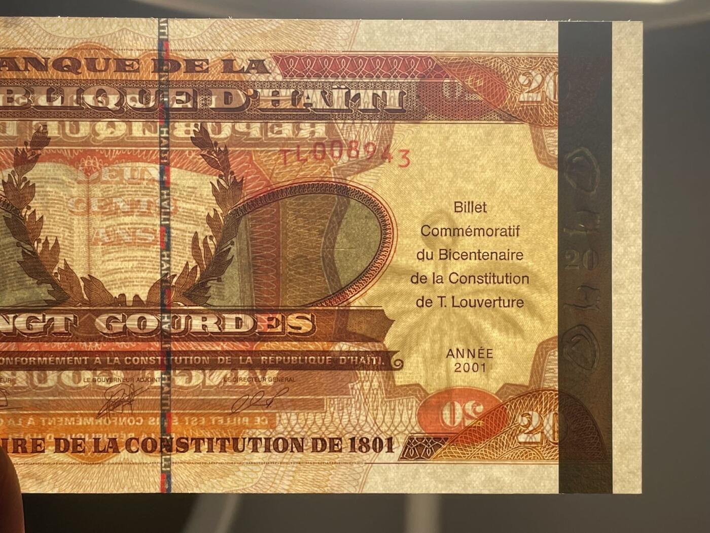 海地+冈比亚 纪念钞 UNC