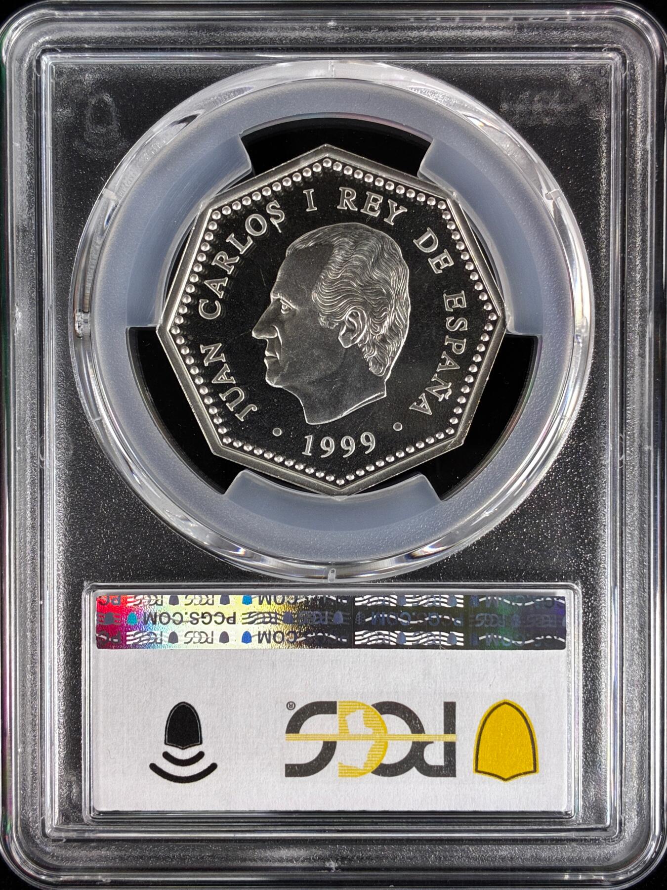 【雨安】【直播拍卖】【世界币章121期-评级币】2025-12-20 周六 19:30 保真 [评级现代] Spain 西班牙 1500比塞塔 1999年 千禧年 PCGS-PR67DCAM 精制