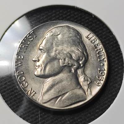 KK钱币收藏小铺 第379期  2月预留时间 周末发货 -  1959美国5分 拆卷品