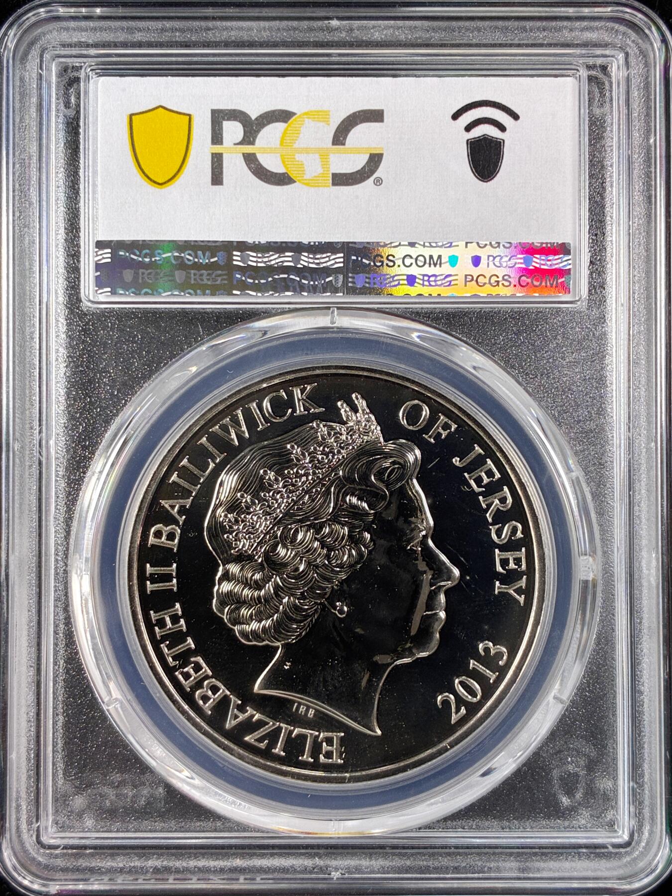 【雨安】【直播拍卖】【世界币章121期-评级币】2025-12-20 周六 19:30 保真 [评级现代] Jersey 泽西 5镑 2013年 战争纪念日  PCGS-MS67