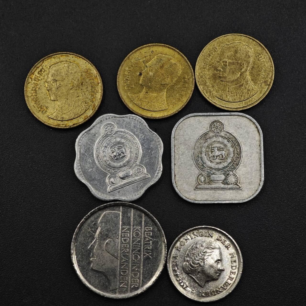 【淘币小摊】实时拍第八百二十七拍   散币场   满百包邮可预留二周 每周一统一发货   泰国斯里兰卡荷兰7枚