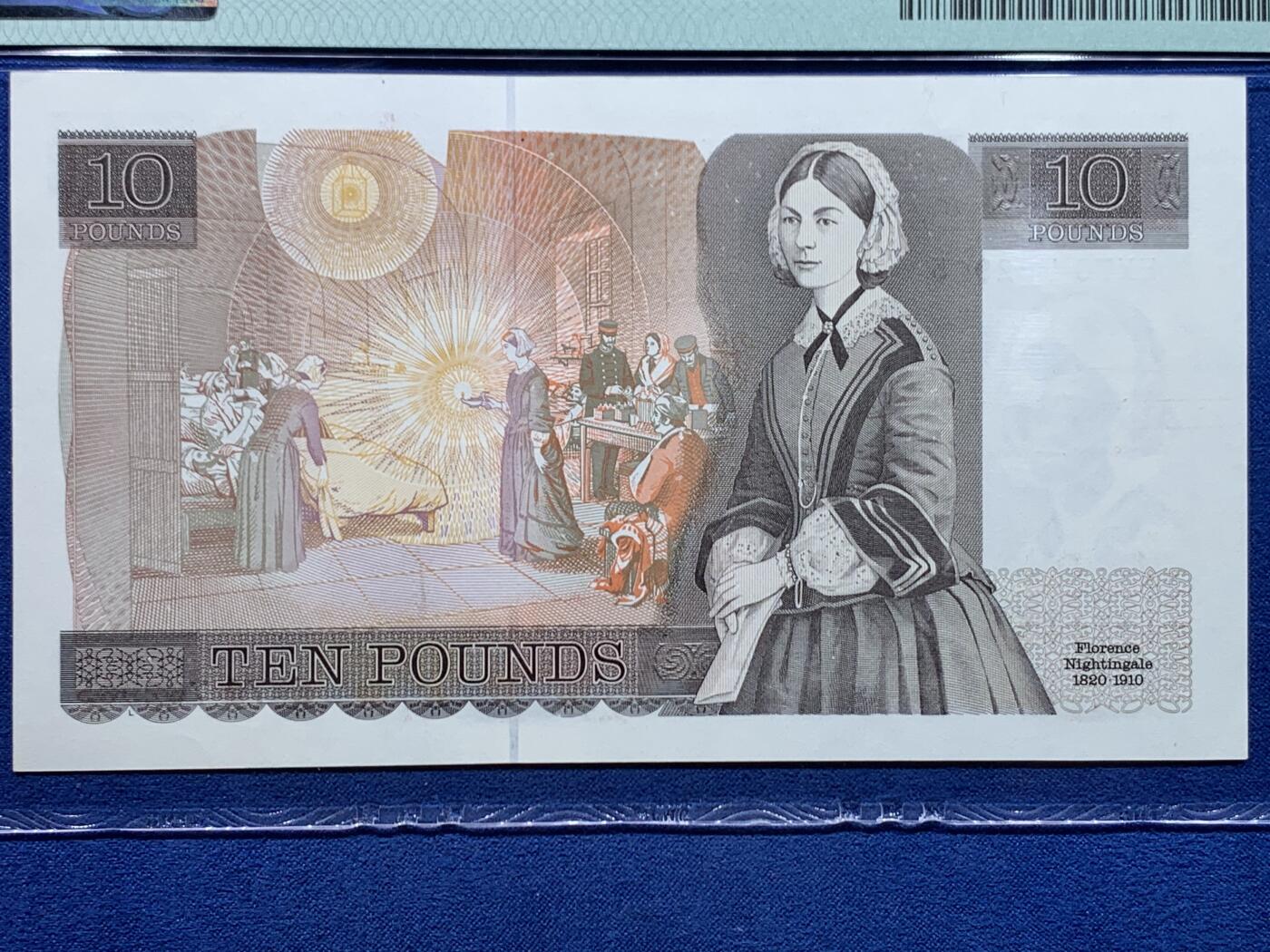 《竞宝斋》第447场 周日，周一，2场连拍 （全场包邮） PMG 66EPQ 英国D序列 1988-91年10镑